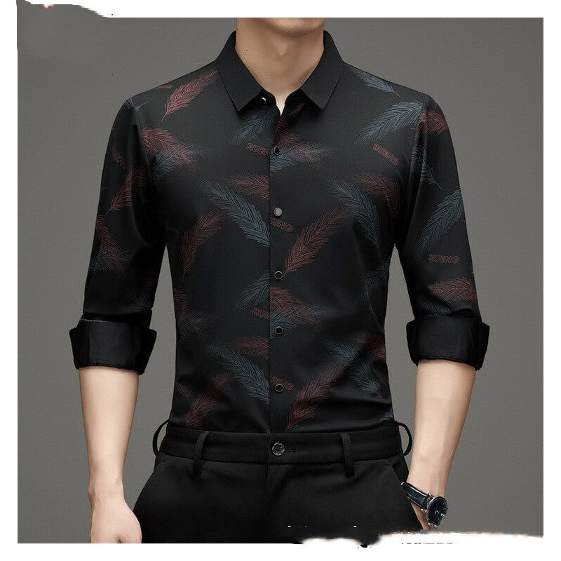 Arthur – Chemise à manches longues tendance sans repassage pour hommes