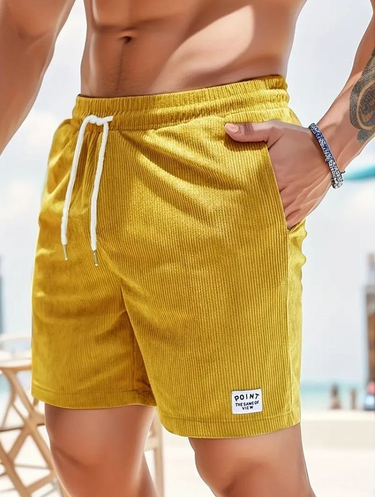 Caroline – Lässige Sommercordshorts mit Schnürung