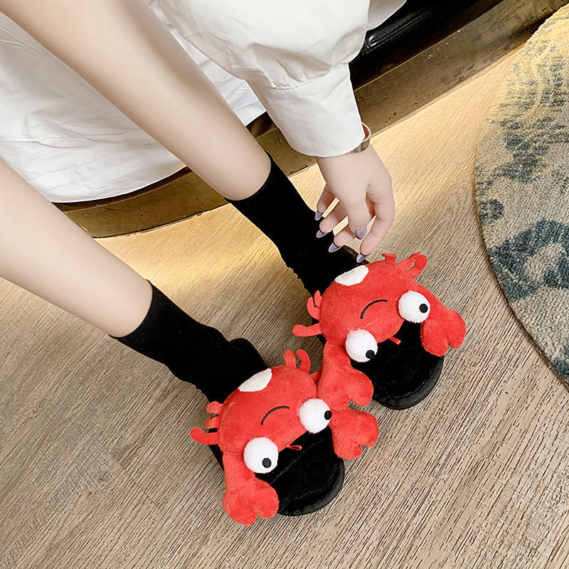 Lisa – Chaussons en Coton à Motif Crabe