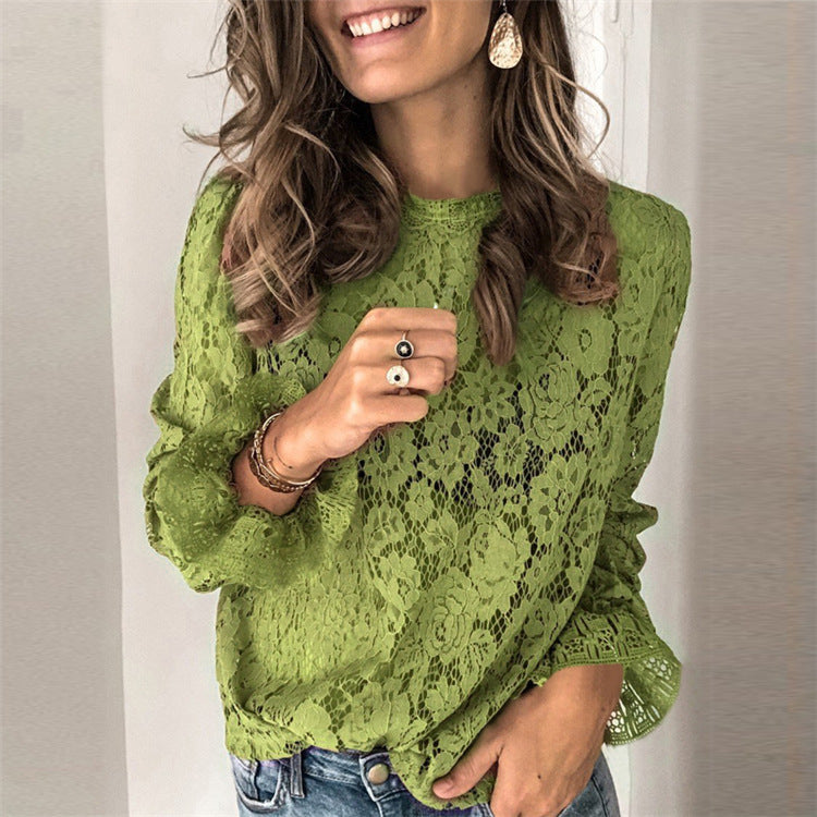 Anne – Chemise Haute en Dentelle pour Femmes