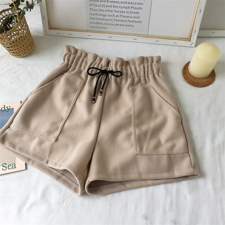 Adele – Shorts à Jambes Larges Taille Haute