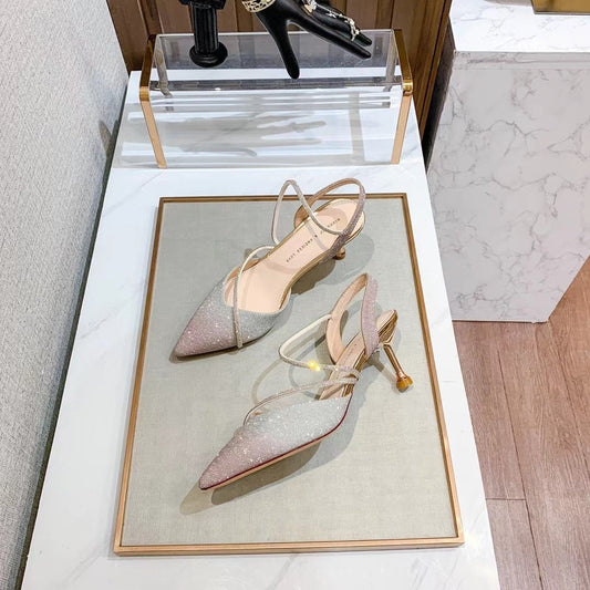 Samantha – Stilettos en Cristal avec Bout Pointu