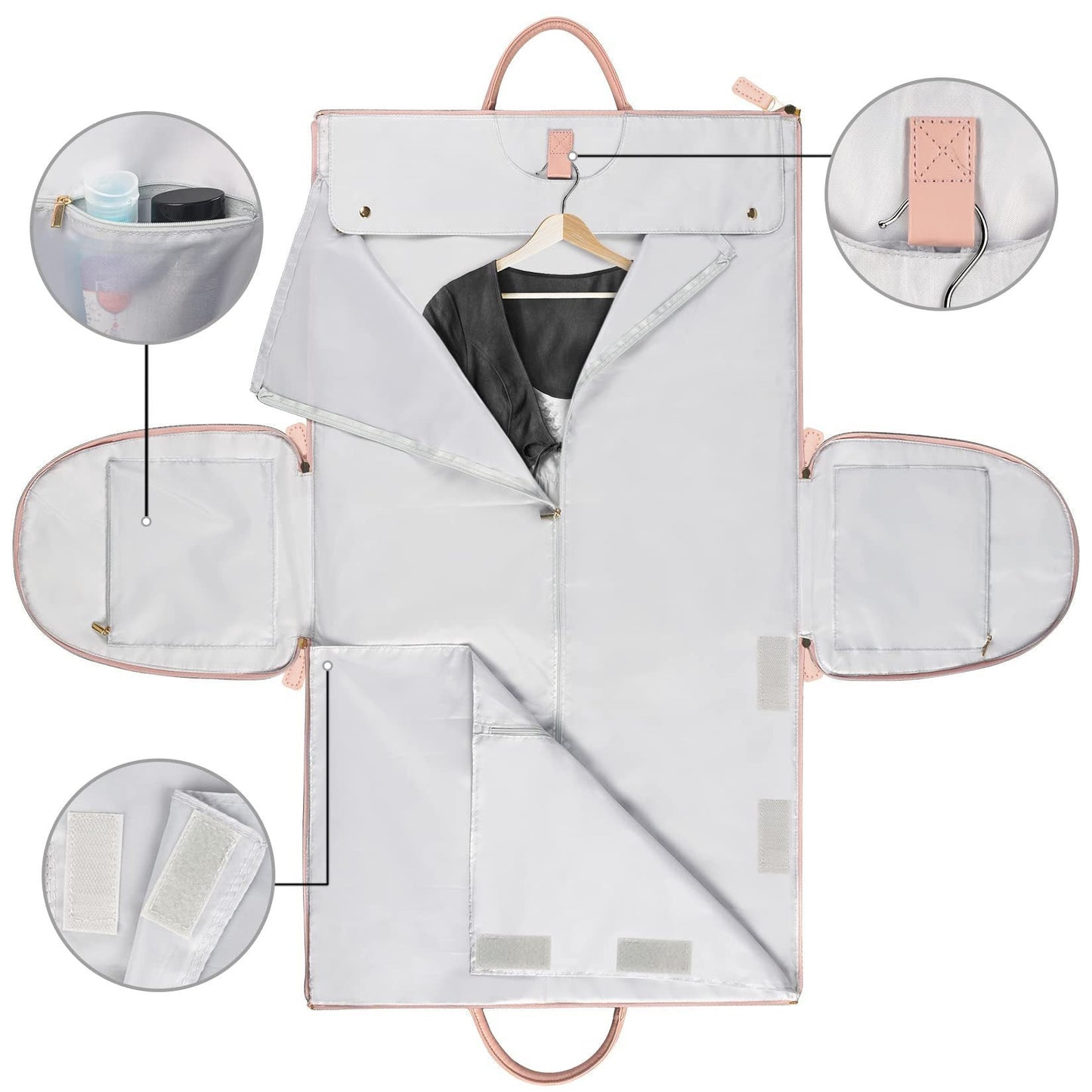 Emma – Grande Capacité Sac de Voyage Duffle pour Femmes, Sac à Costume Pliable, Imperméable