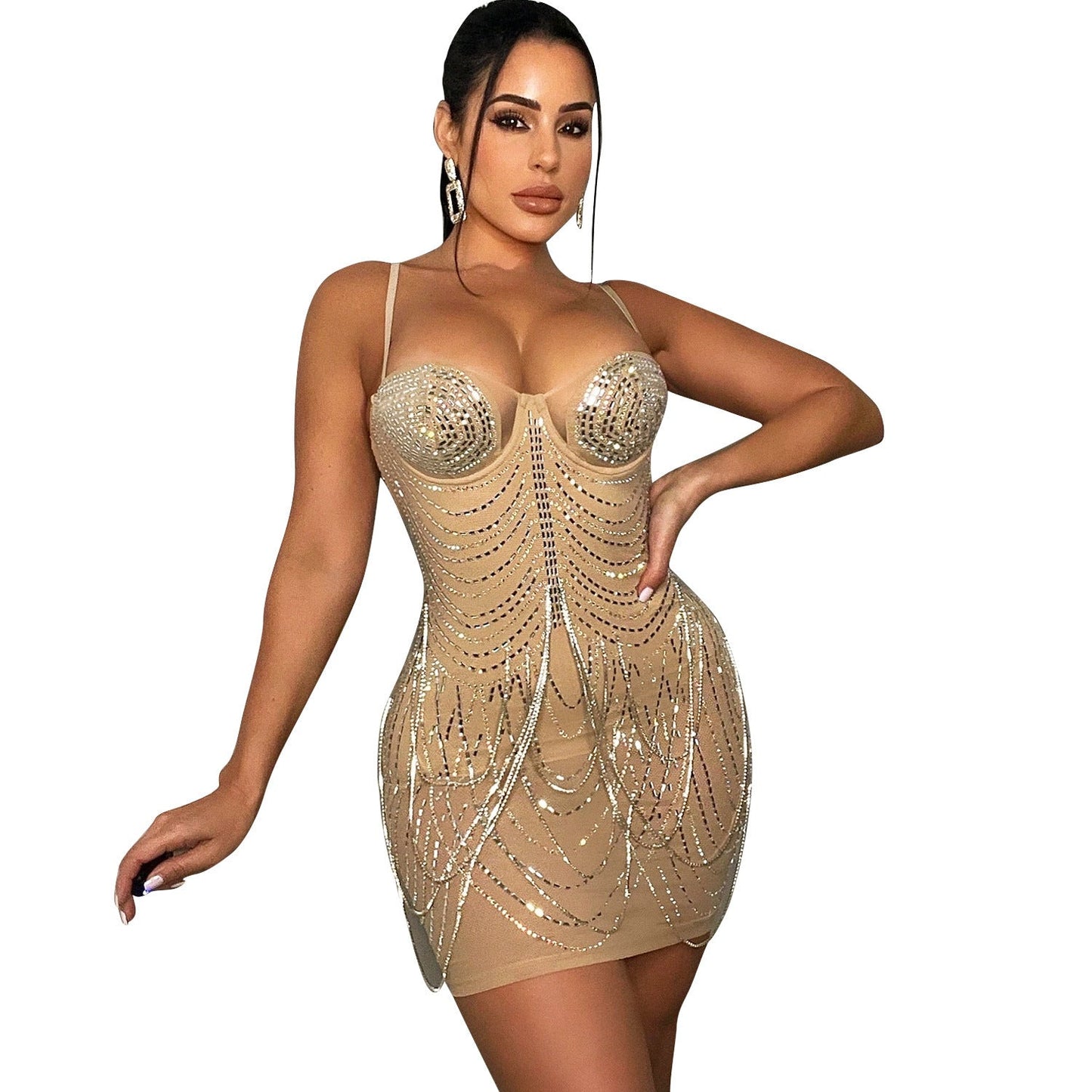 Mandy – Robe Femme à Franges pour Soirées