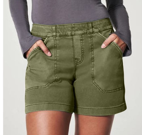Carly – Salopette à Taille Haute en Coton et Lin, Style Décontracté