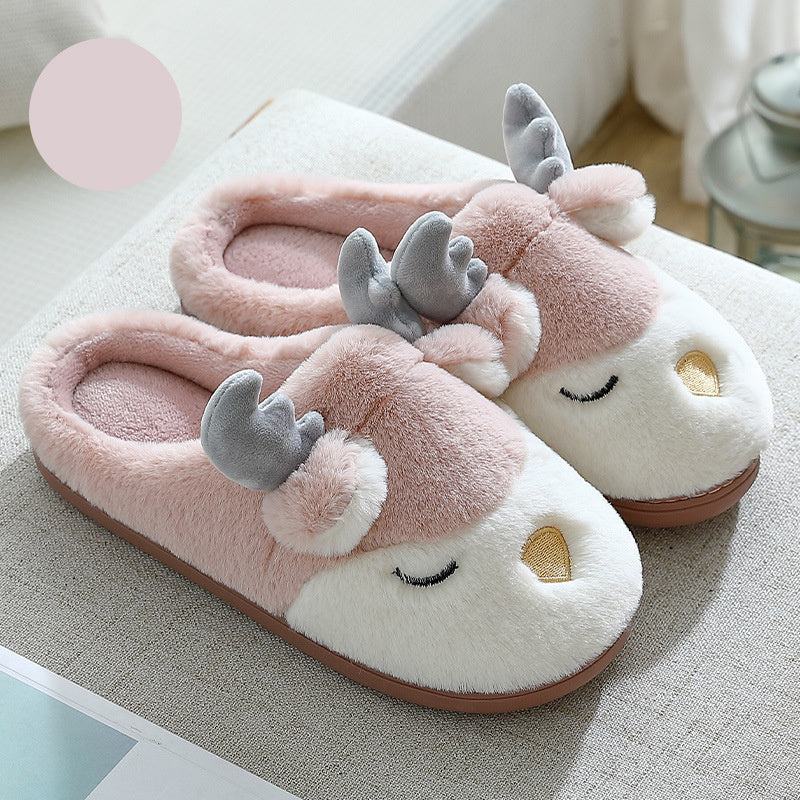 Shirley – Chaussons en Peluche Élan d'Hiver