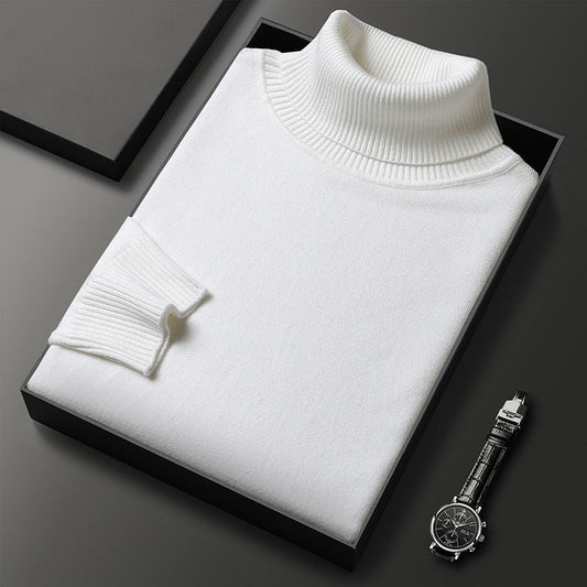 Tristan – Slim-Fit Rollkragenpullover in einfarbig