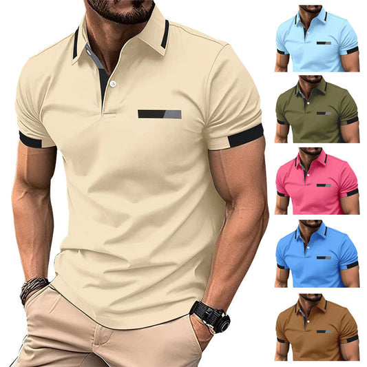 Oliver – Polo pour homme avec poche poitrine et boutons
