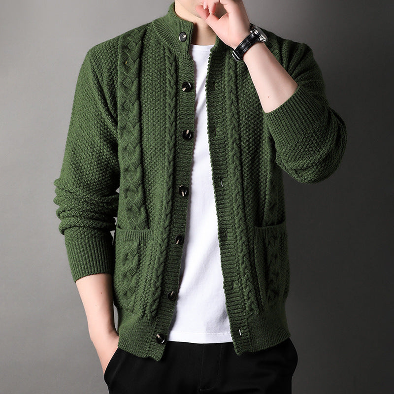 Sam – Cardigan Jacquard à Poches pour Homme