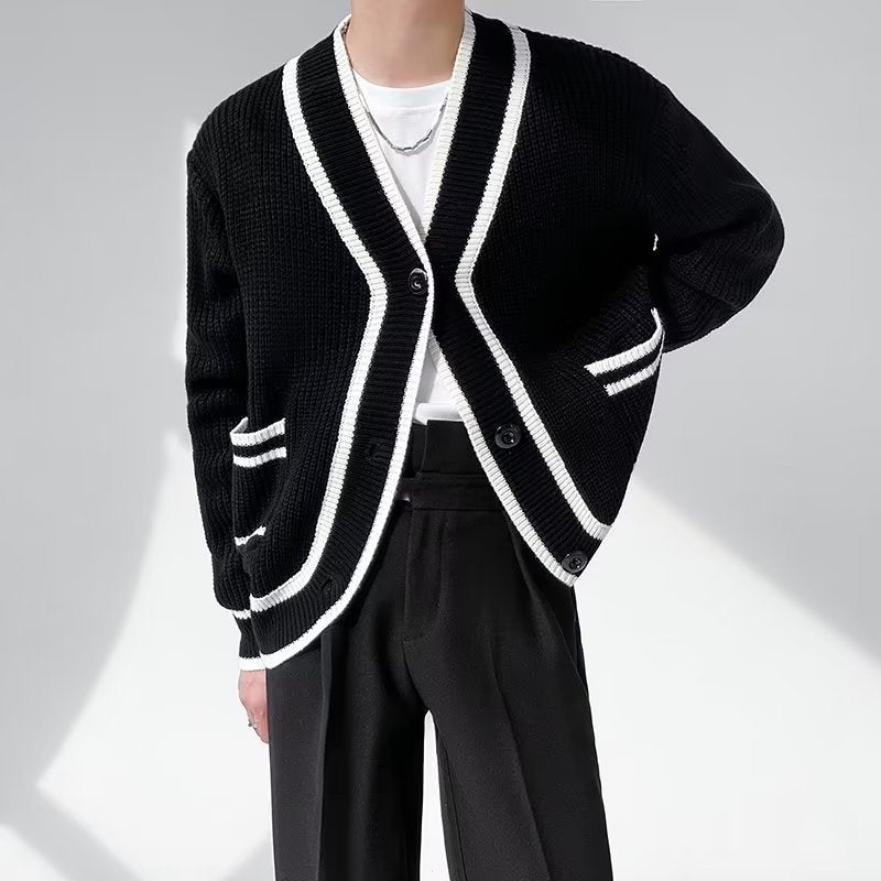 Robin – Cardigan Homme Moderne avec Col V