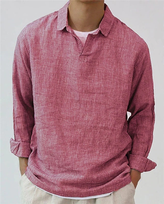 Ray – Oversize Herrenpullover mit langen Ärmeln in einfarbigem Design