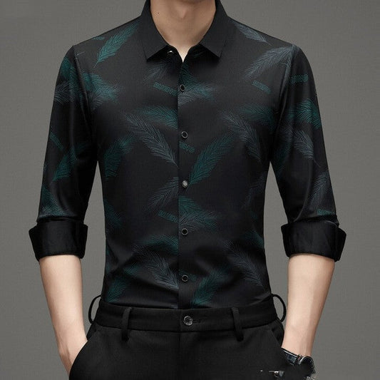 Arthur – Chemise à manches longues tendance sans repassage pour hommes