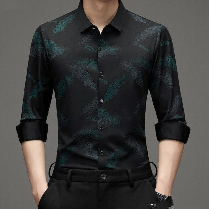 Arthur – Chemise à manches longues tendance sans repassage pour hommes